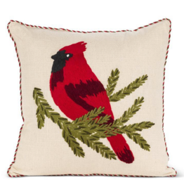 Square Cardinal on Branch Pillow - 17"x17"