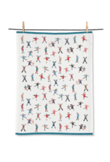 Twirling Skaters Kitchen Towel