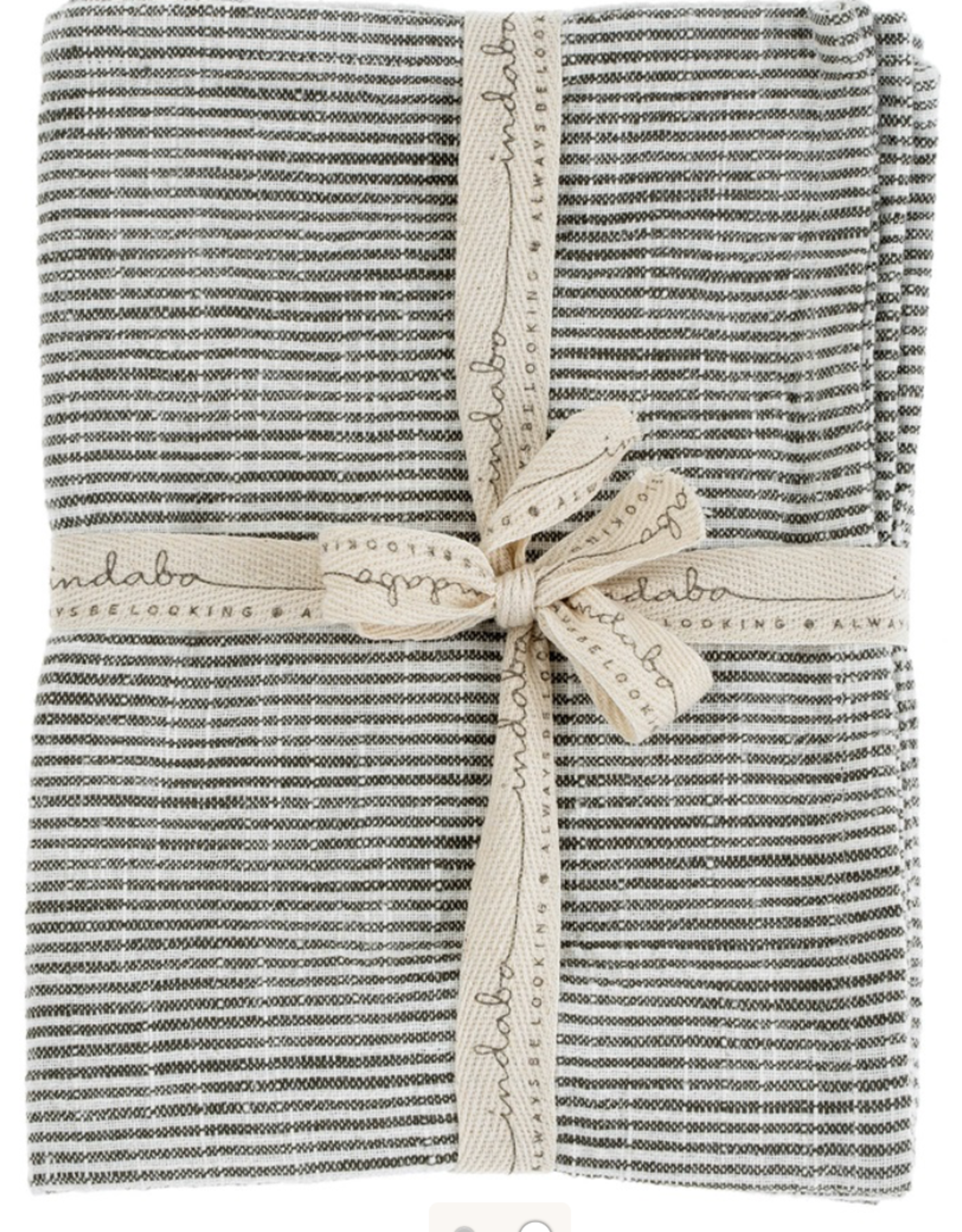 Chef Stripe Tea Towel - Set of 2 - Charcoal