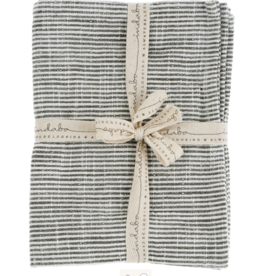 Chef Stripe Tea Towel - Set of 2 - Charcoal