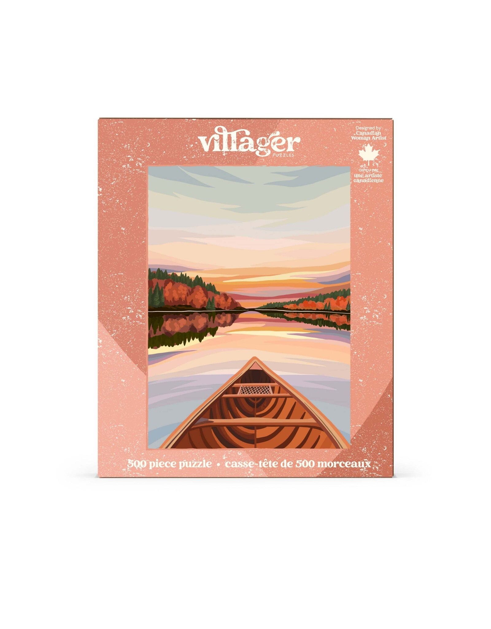 Villager Puzzles Canoeing At Dawn - 500 Piece Puzzle