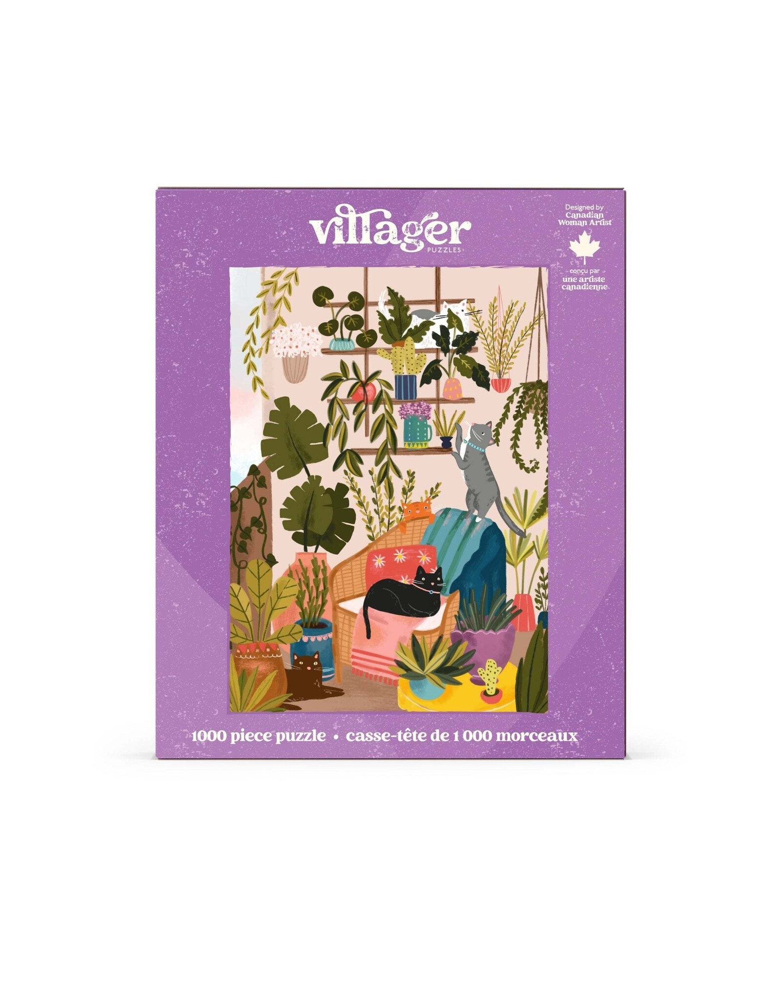 Villager Puzzles Balcony Cats - 1000 Piece Puzzle