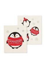 Holiday Penguin Swedish Dishcloths - Set of 2