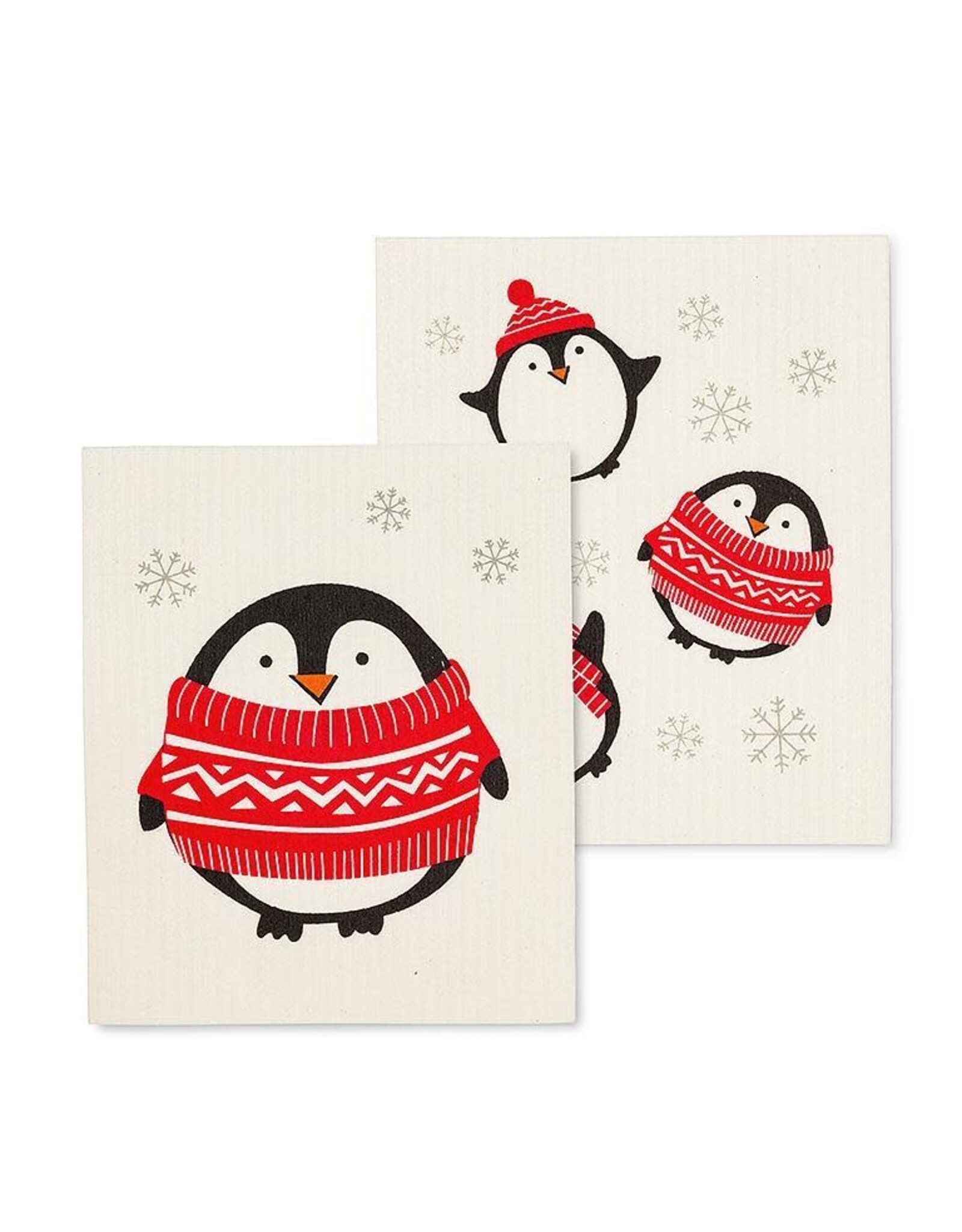Holiday Penguin Swedish Dishcloths - Set of 2