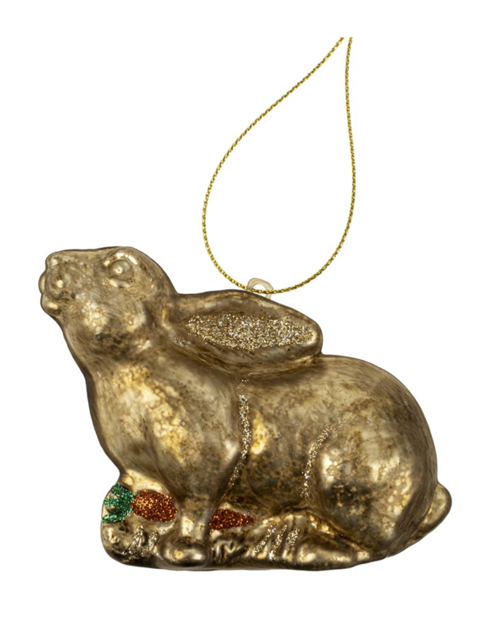 Golden Rabbit Ornament
