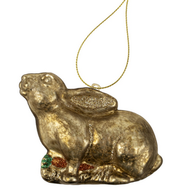 Golden Rabbit Ornament