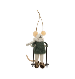 Snowshoe Silas Mouse Ornament