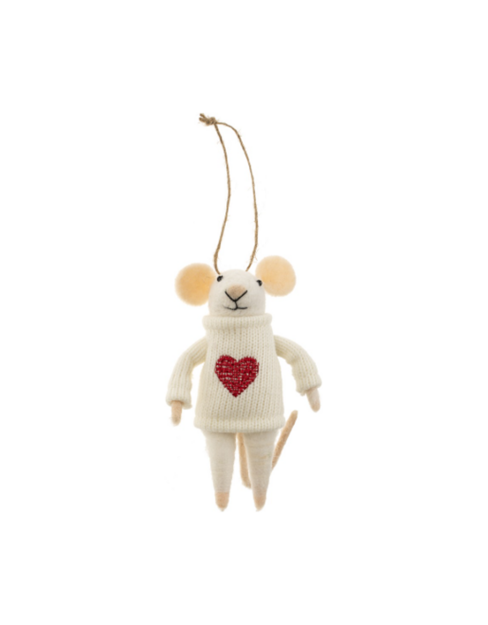 Happy Heart Mouse Ornament