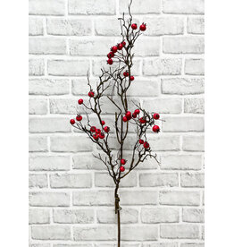 Tri W Imports Matt Red Twiggy Berry Spray - 35"