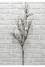 Tri W Imports Matt White Twiggy Berry Spray - 35"