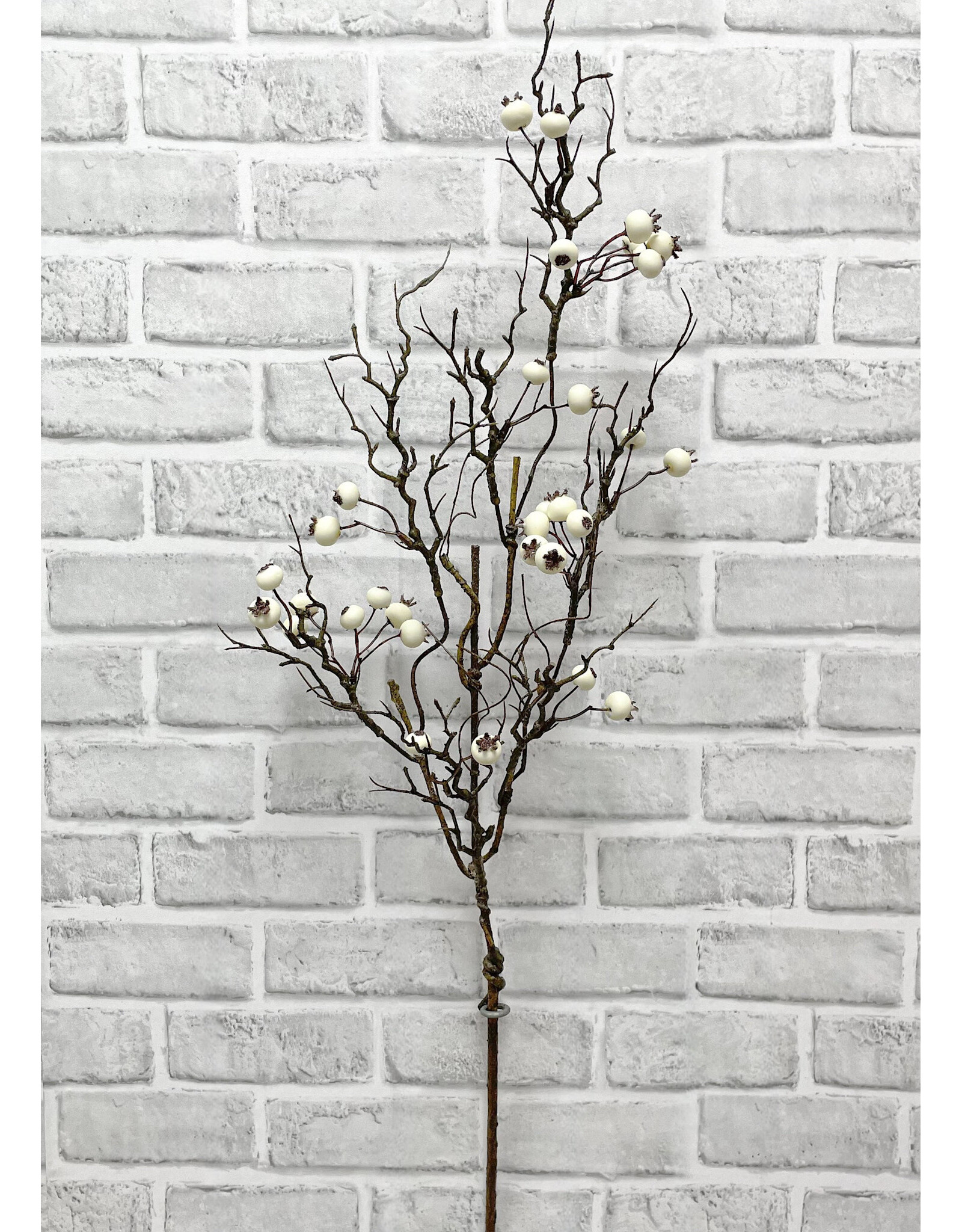 Tri W Imports Matt White Twiggy Berry Spray - 35"