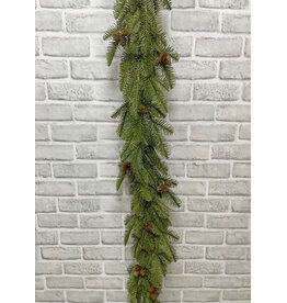 Tri W Imports Balsam Fir Garland w Pinecones - 72"