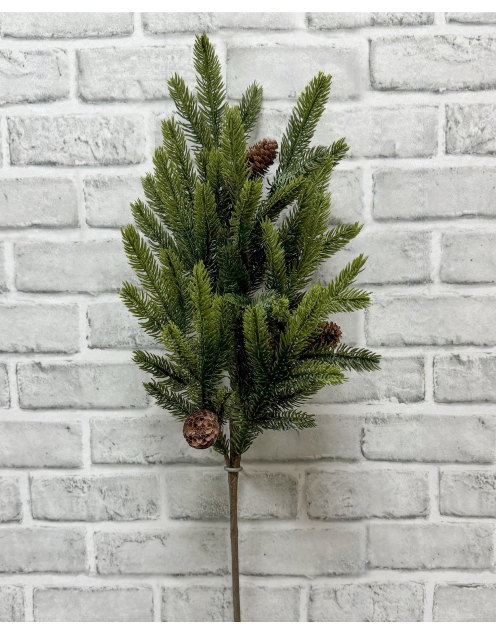 Tri W Imports Spruce Spray w Pinecones - 30.5"