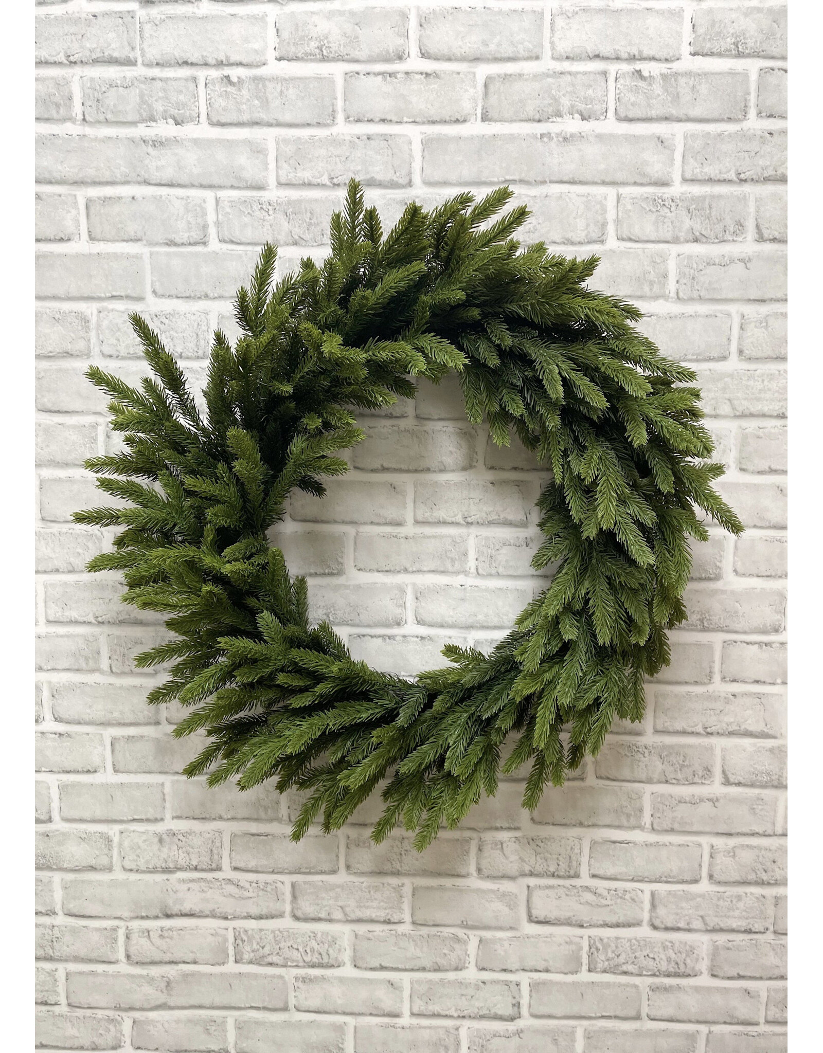 Tri W Imports Fresh Touch Spruce Wreath - 24"