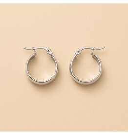 Pika & Bear Sybil 18mm Hoop Earrings - Silver