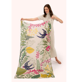 Powder Design Print Scarf - Swooping Swallows