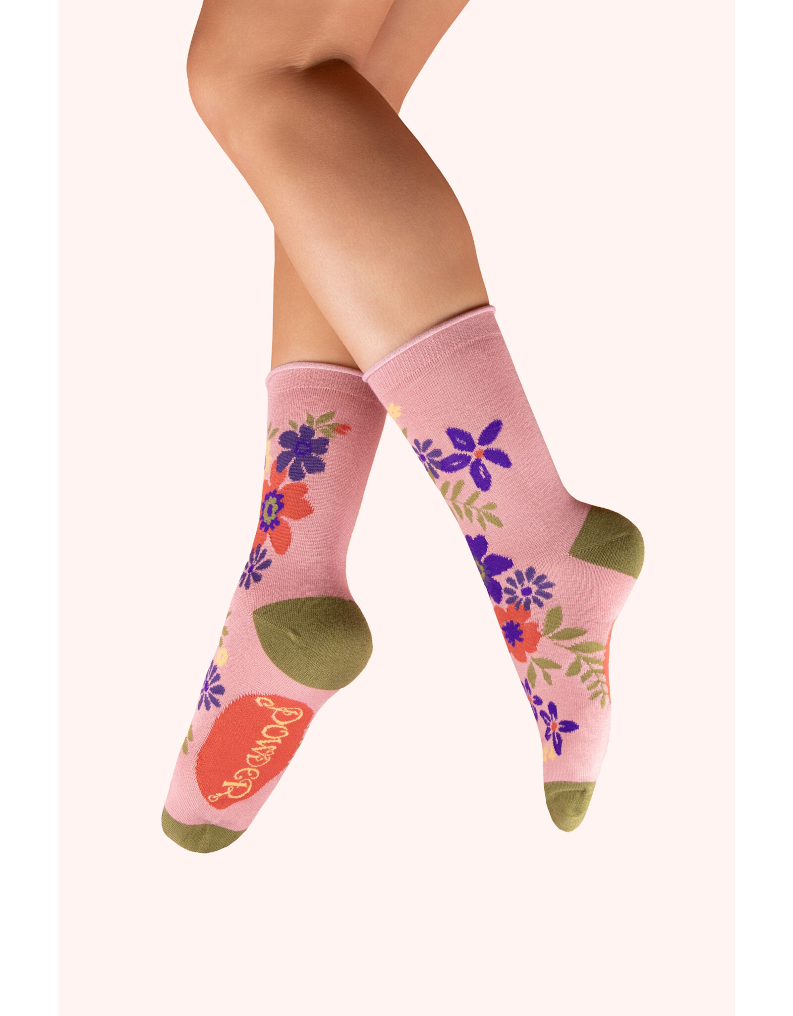 Powder Design Ankle Socks - Floral Spray-Candy