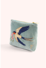 Powder Design Velvet Mini Pouch - Swooping Swallow