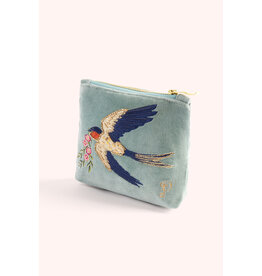 Powder Design Velvet Mini Pouch - Swooping Swallow