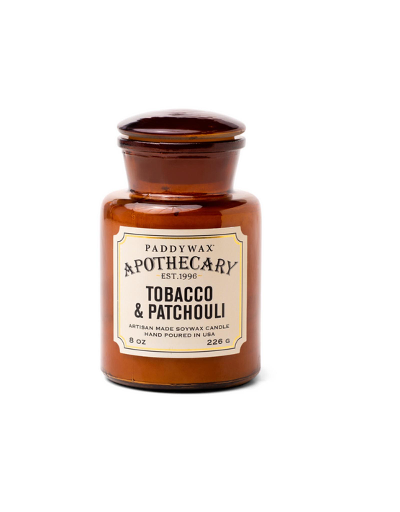 Tobacco & Patchouli - Amber Glass Apothecary Candle