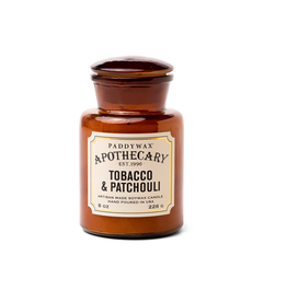 Tobacco & Patchouli - Amber Glass Apothecary Candle