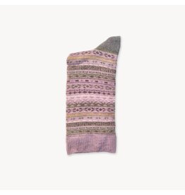 Pokoloko Alpaca Crew Socks - Dusty Rose