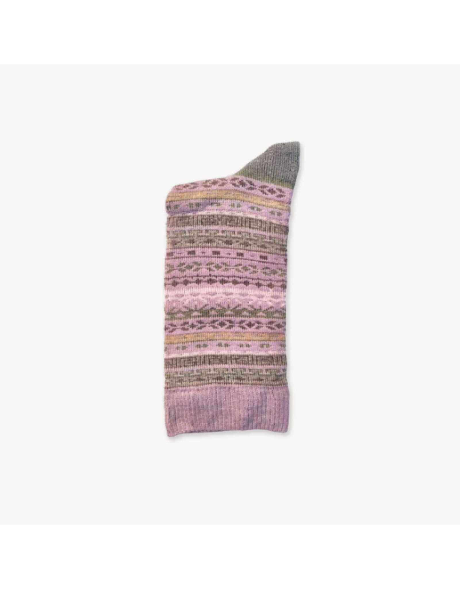 Pokoloko Alpaca Crew Socks - Dusty Rose