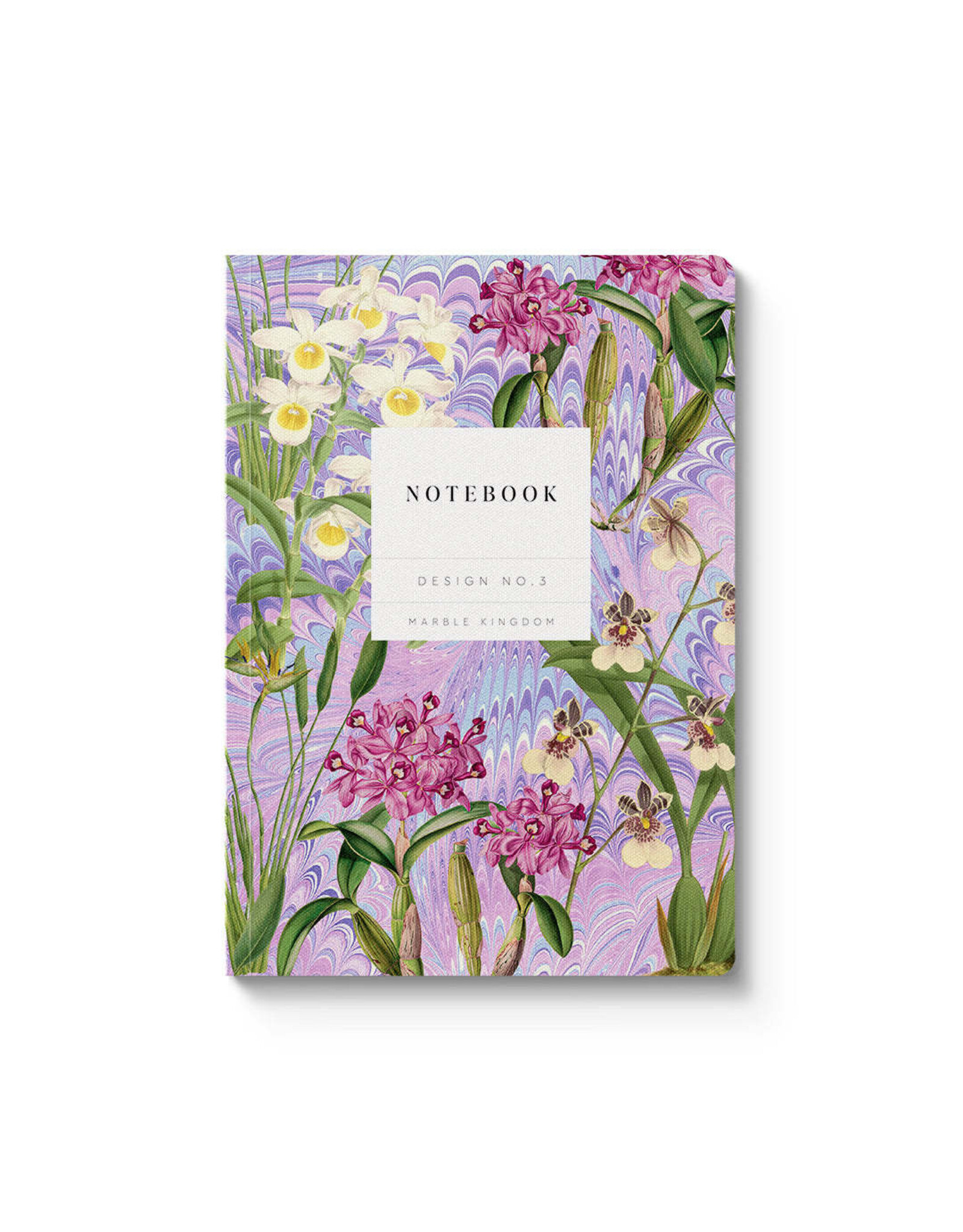 Ohh Deer Marble Orchids Notebook