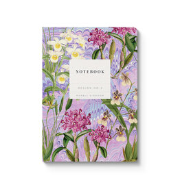 Ohh Deer Marble Orchids Notebook