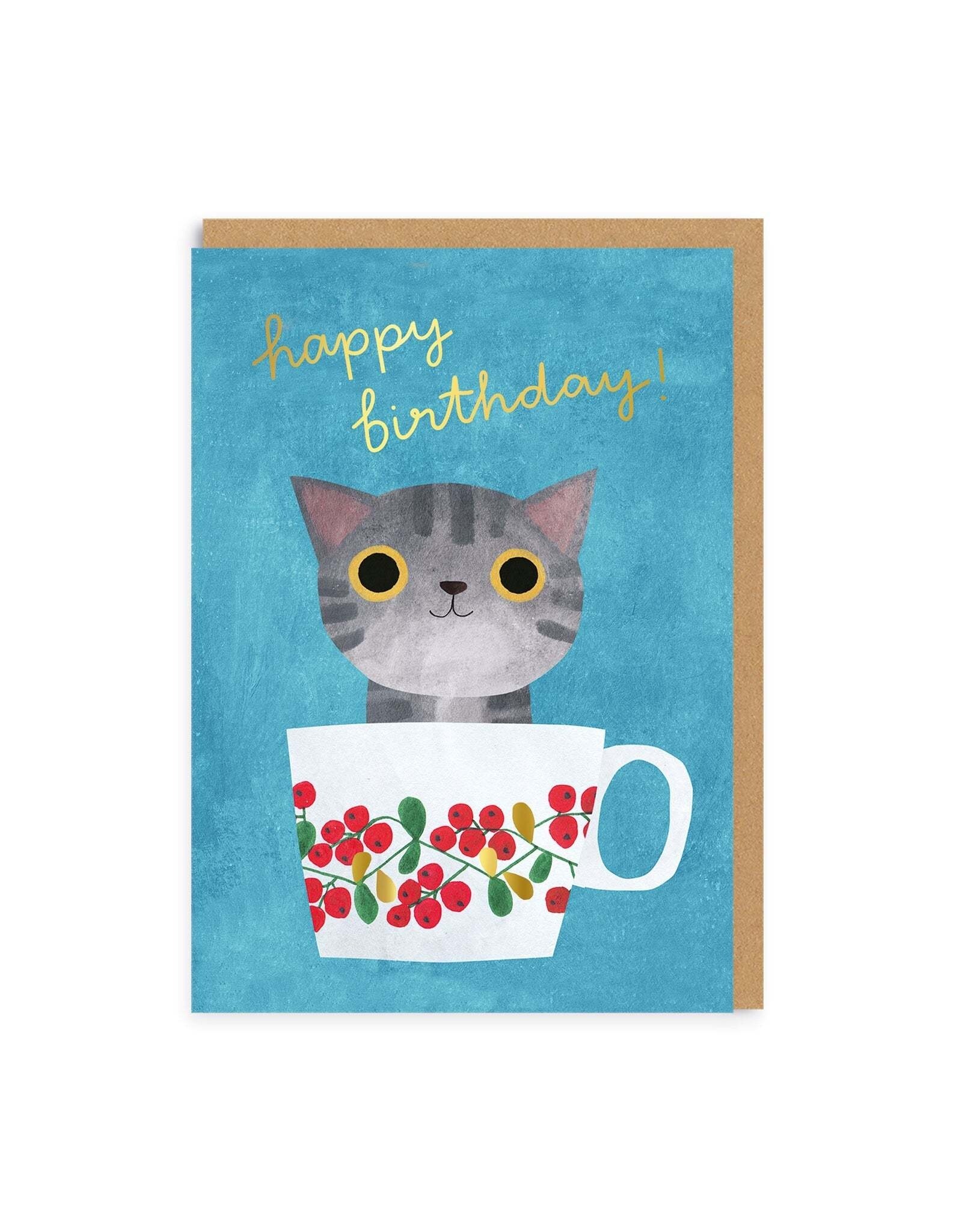 Ohh Deer Birthday - Teacup Kitten Blue