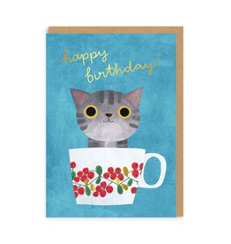 Ohh Deer Birthday - Teacup Kitten Blue