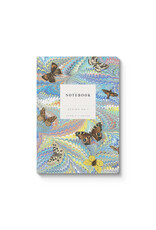 Ohh Deer Marble Butterfly Blue Notebook