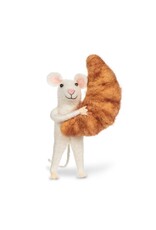 Mouse With Croissant Ornament
