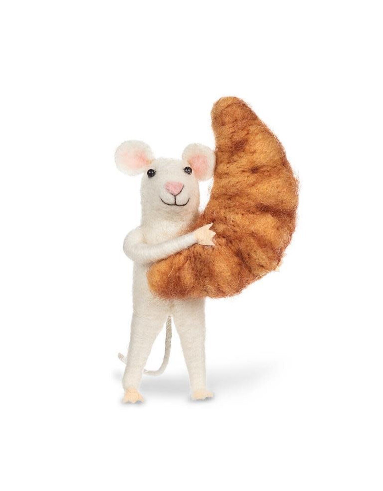 Mouse With Croissant Ornament