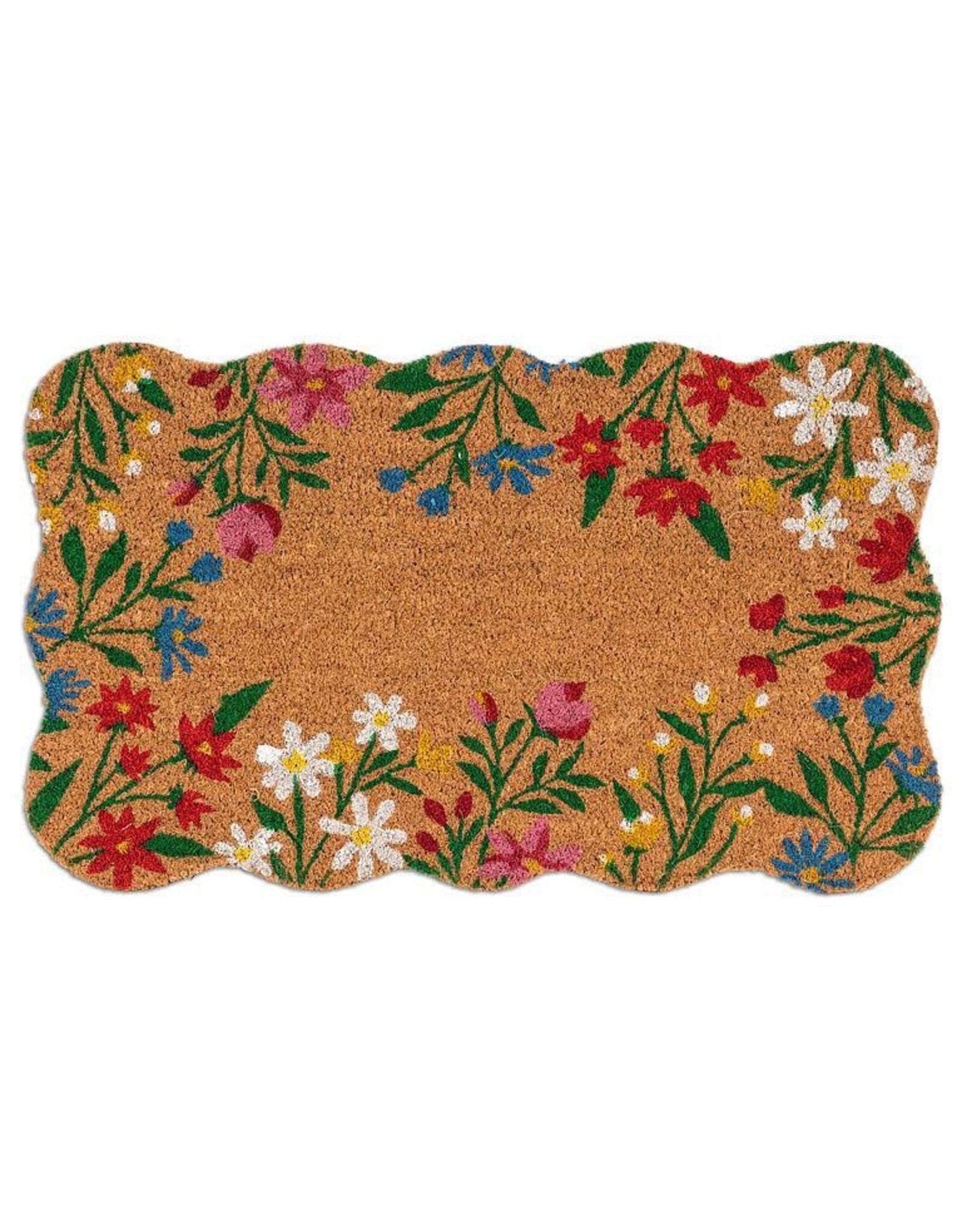 Floral Scallop Border Doormat