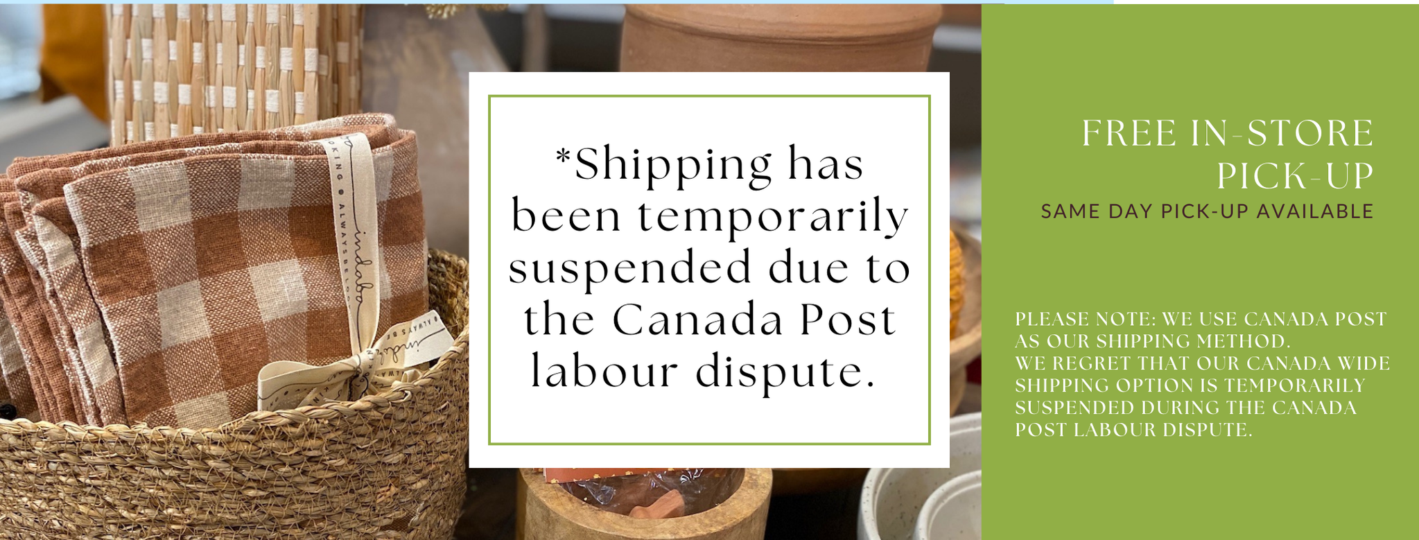 SHIPPING  suspended