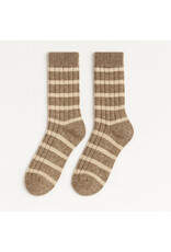 Pika & Bear "Marina" Striped Ribbed Crew Sock
