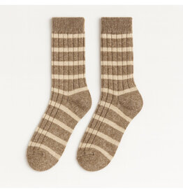 Pika & Bear "Marina" Striped Ribbed Crew Sock