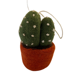 Felted Cactus Plant Ornament