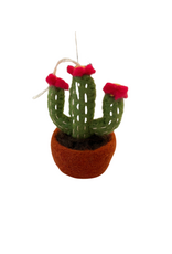 Felt Flowering Cactus Ornament