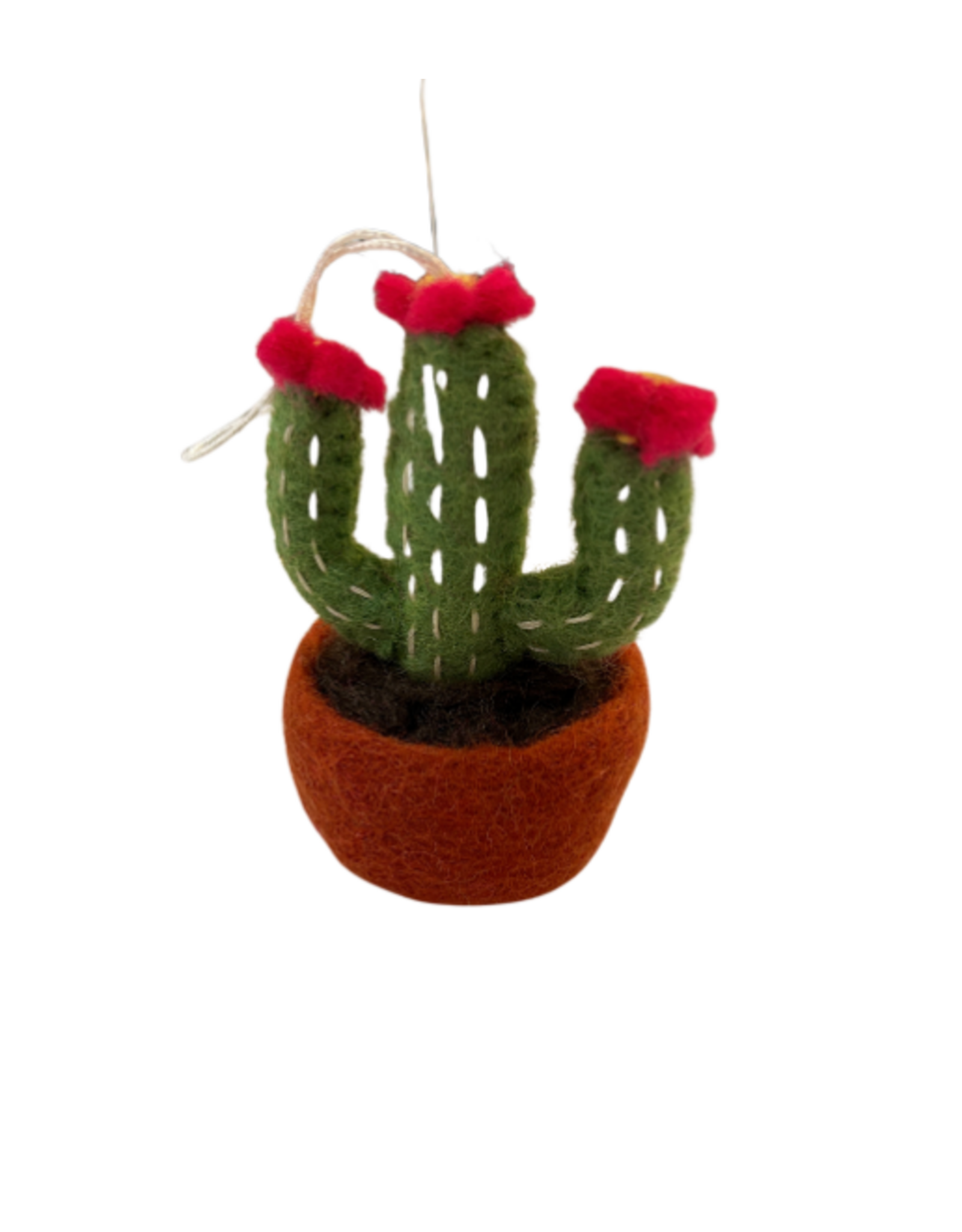 Felt Flowering Cactus Ornament
