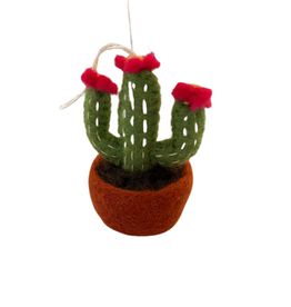 Felt Flowering Cactus Ornament