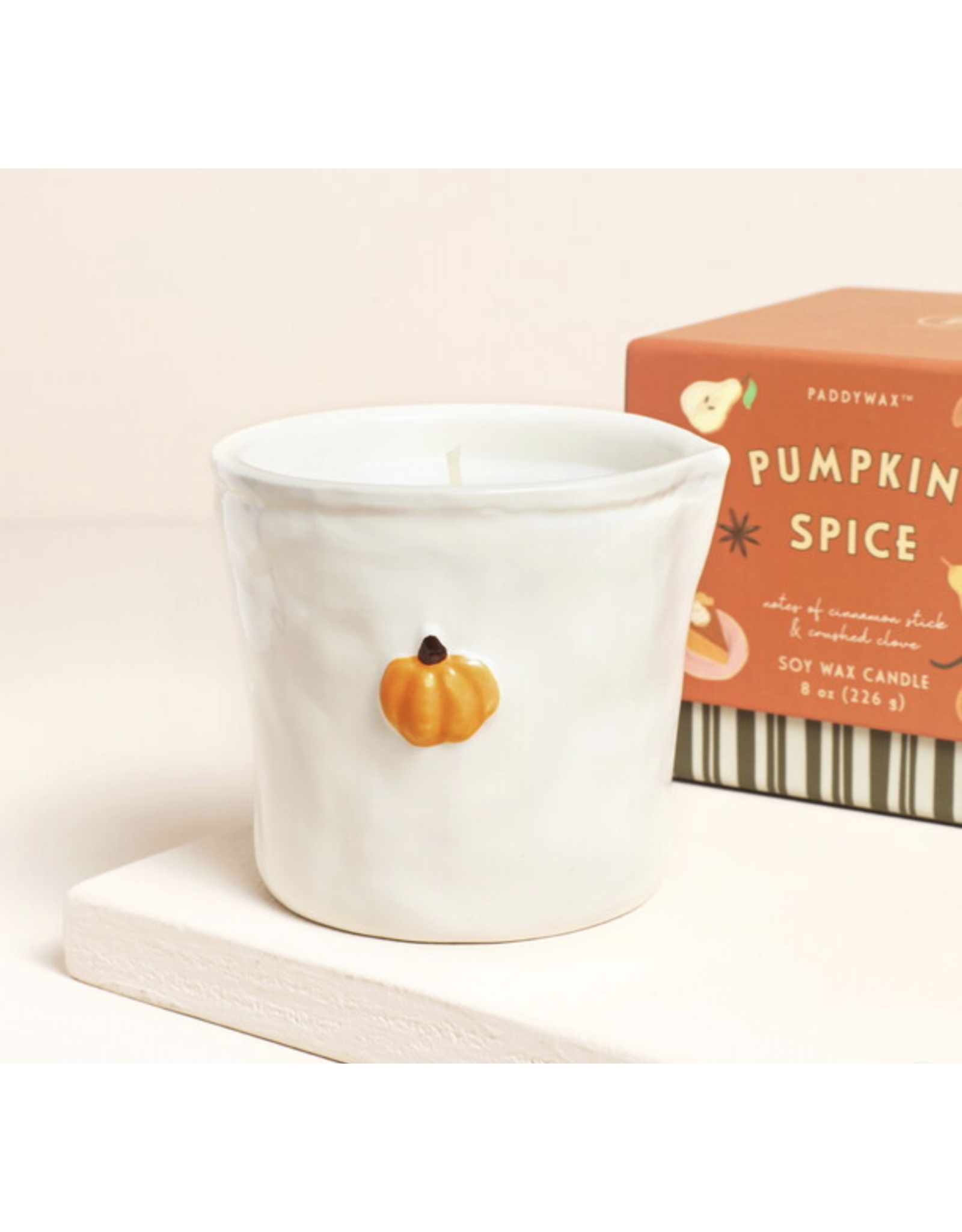 8oz Bistro White Ceramic - Pumpkin & Spice
