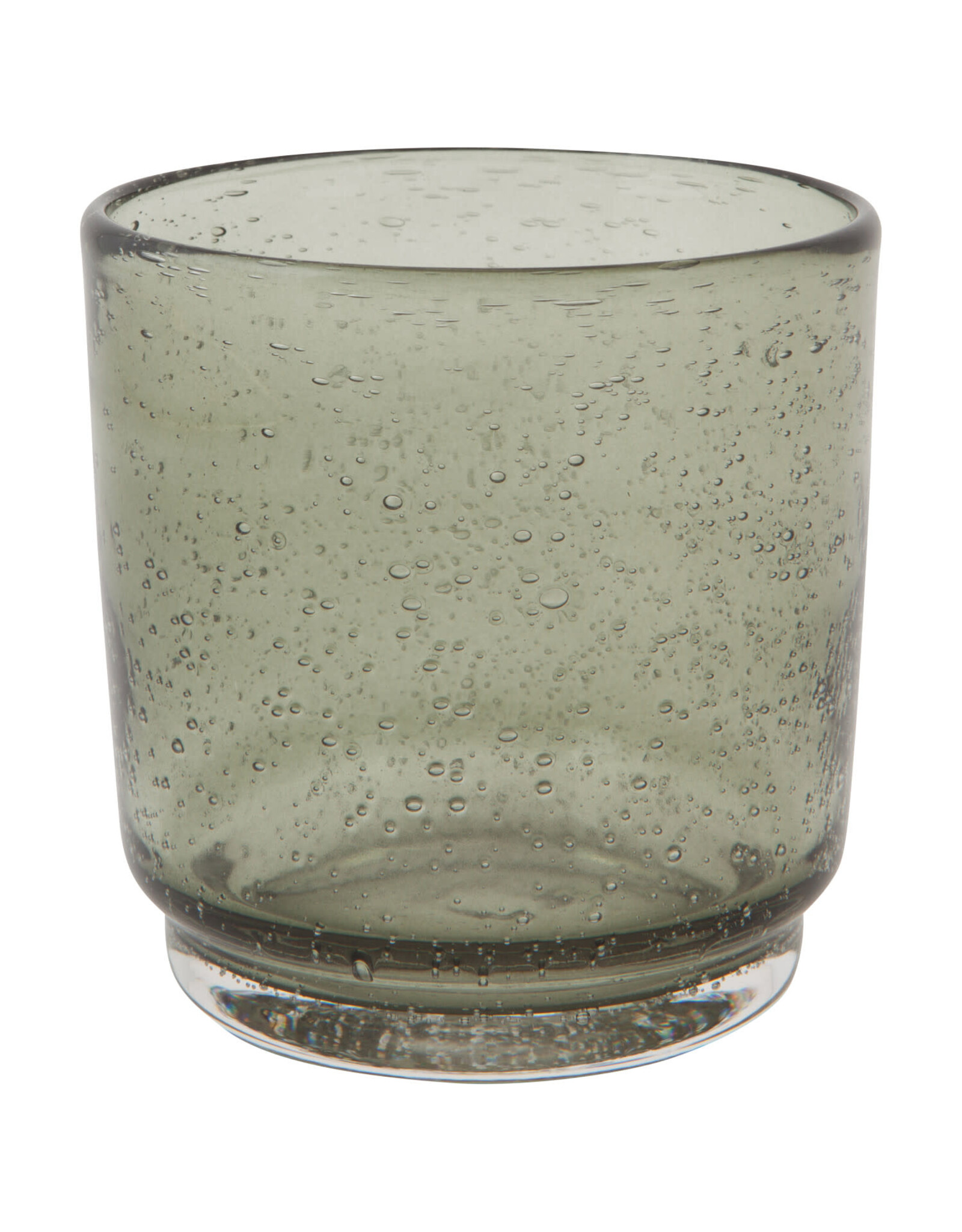 Bubbled Glass Tumblers 12 oz - Agave - Set/4