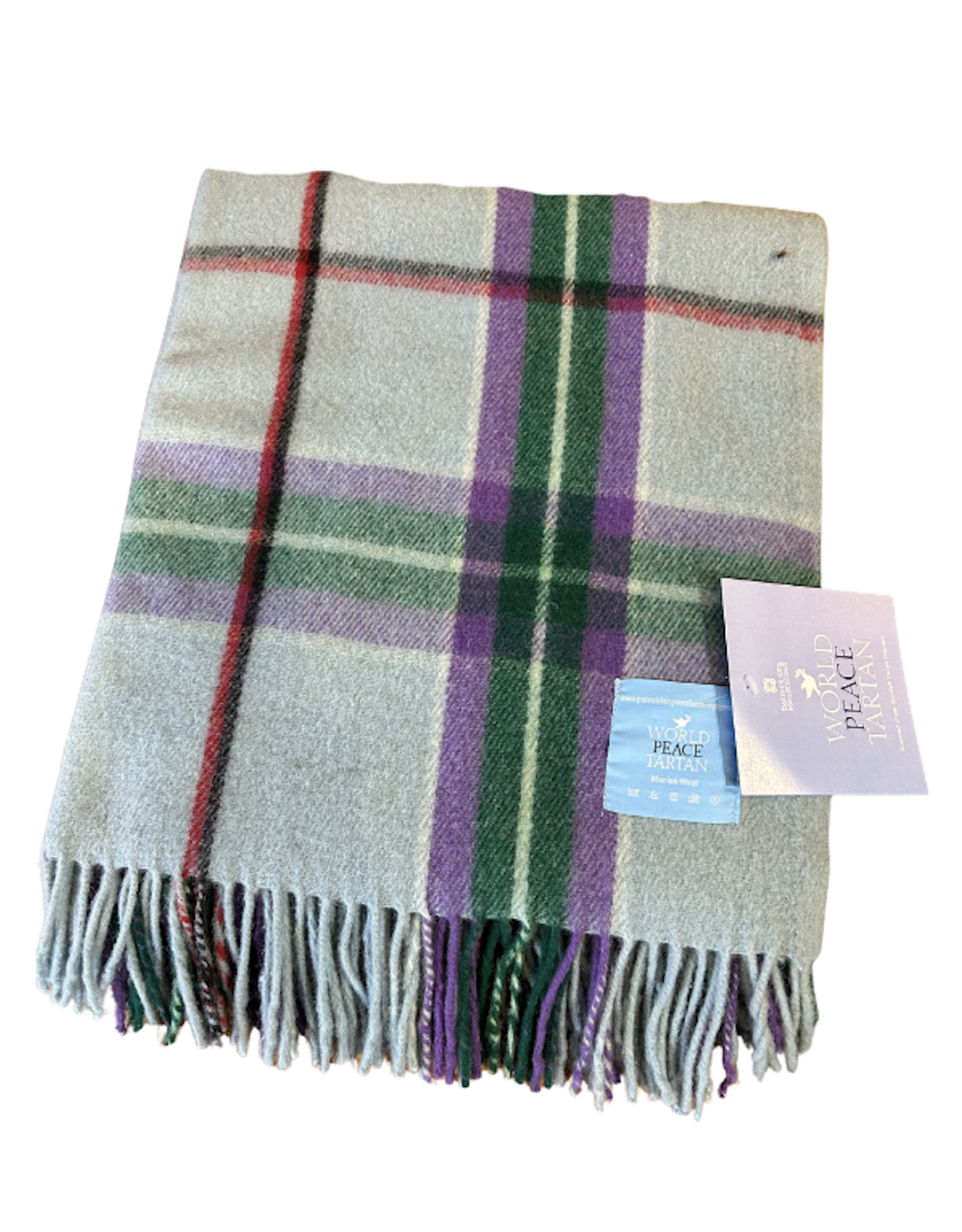 Patrick King Woollen Co. PK Highland Wool Throw - World Peace Tartan