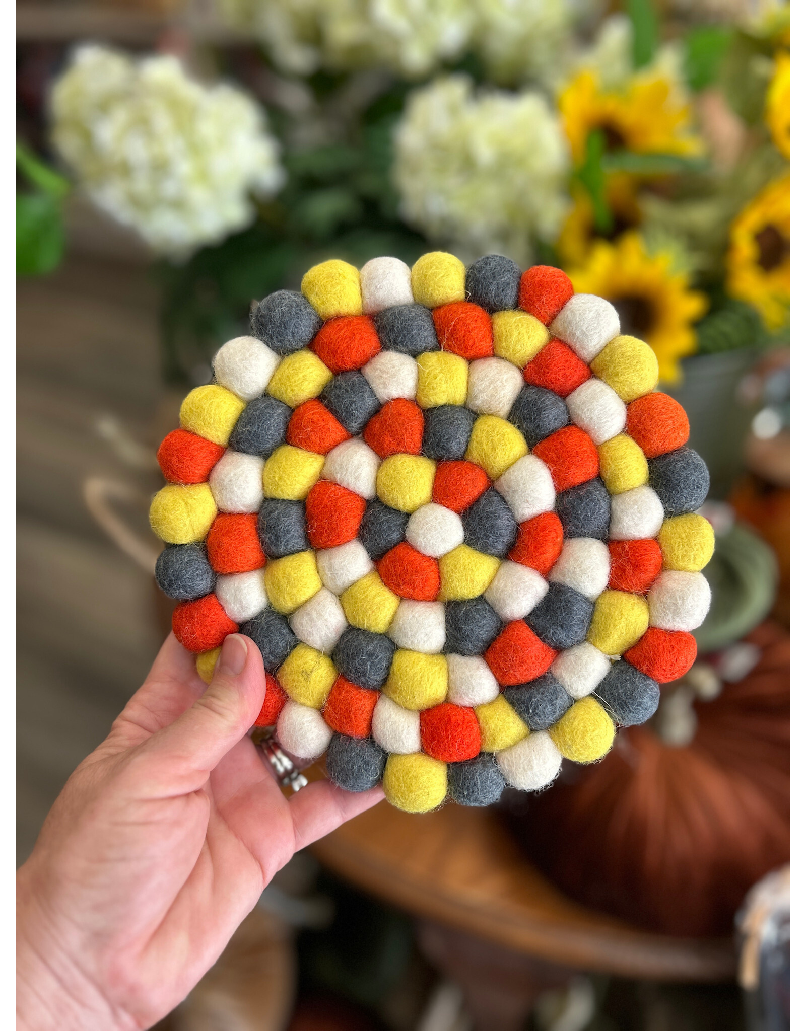Felt Trivet - Multi Coloured Autumnfield