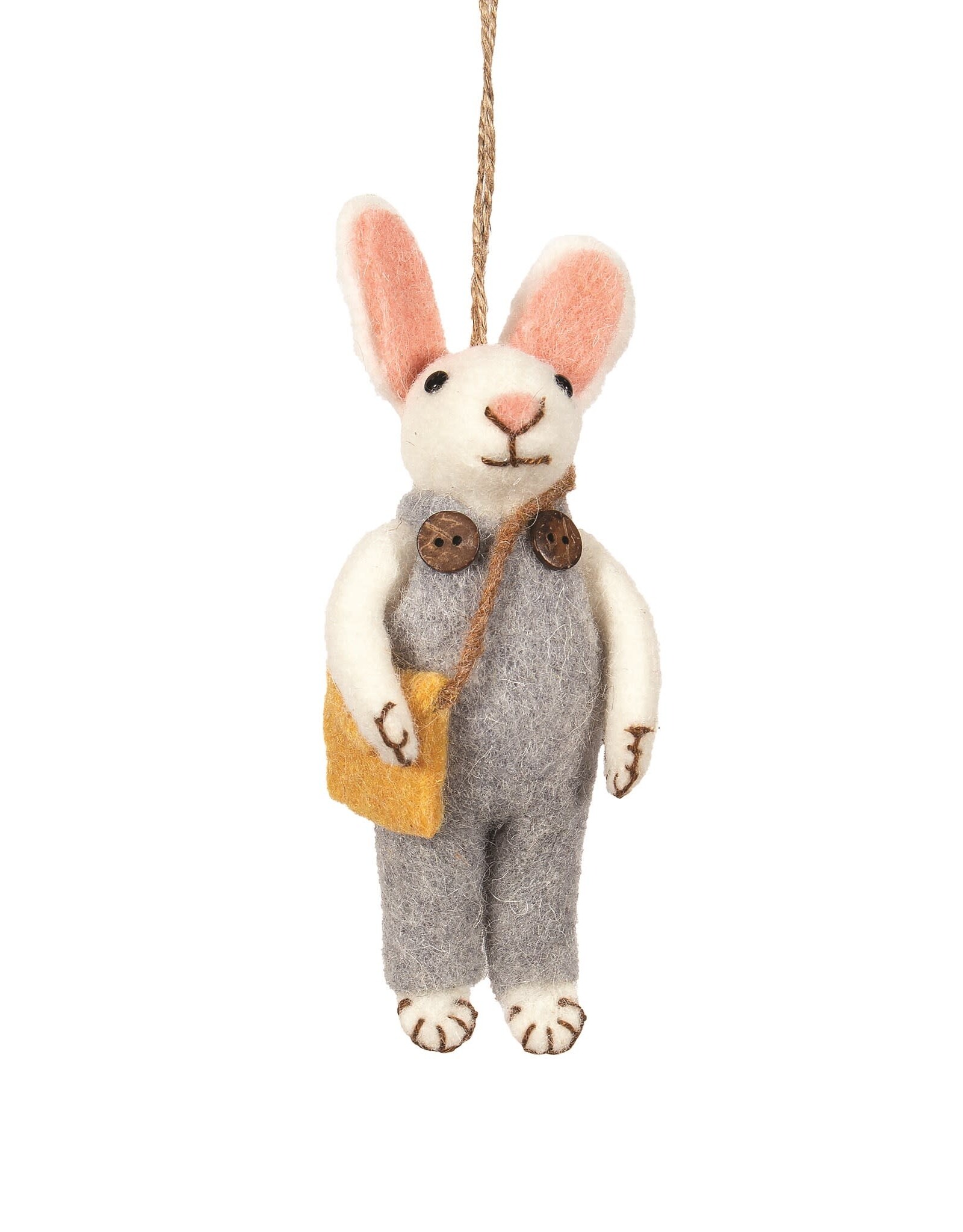 Bunny With Overalls Ornament