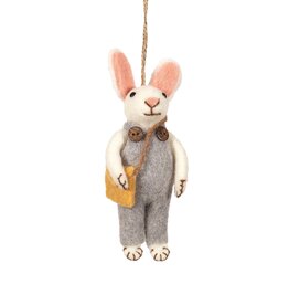 Bunny With Overalls Ornament
