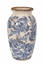 Blue Toile Vase
