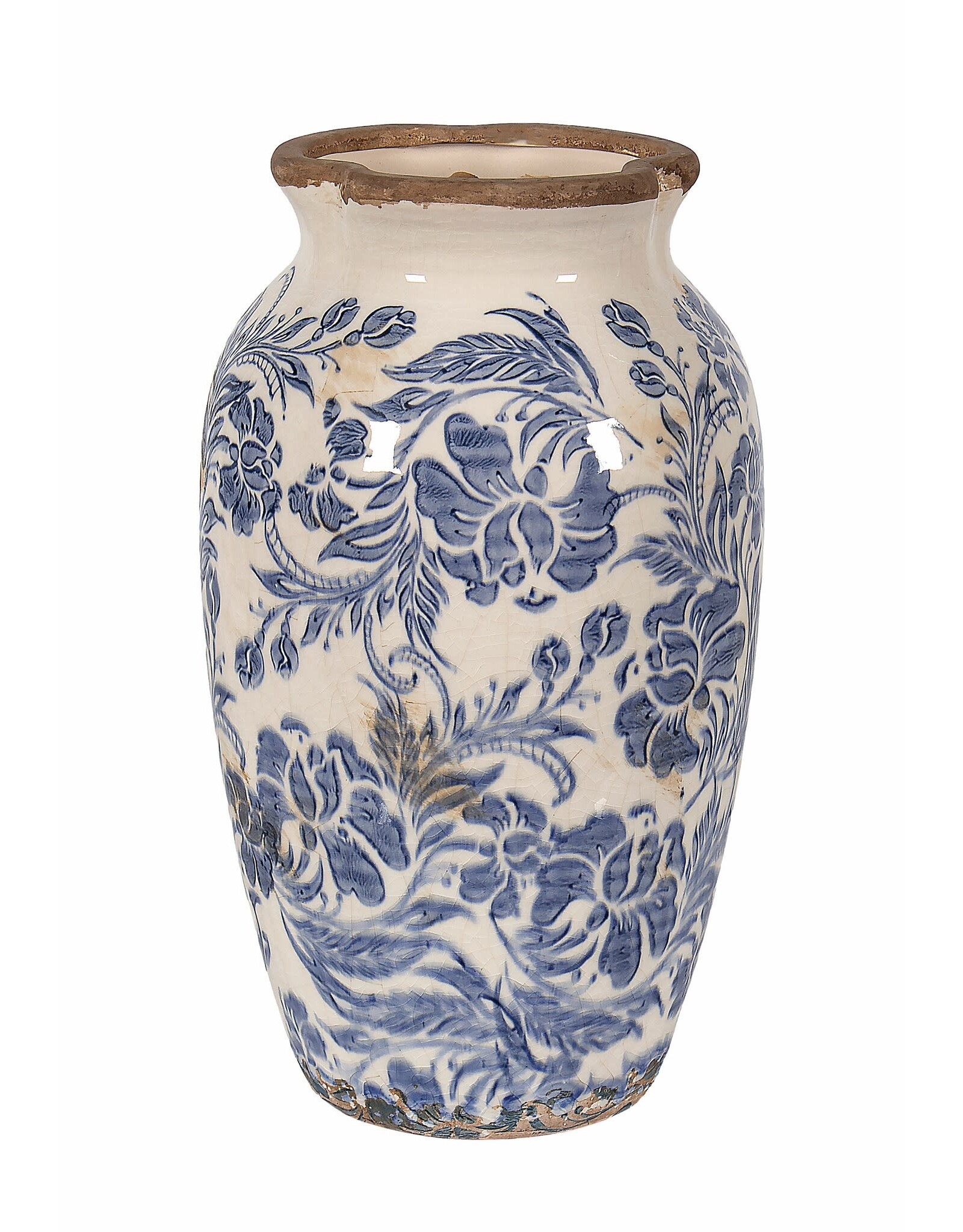 Blue Toile Vase